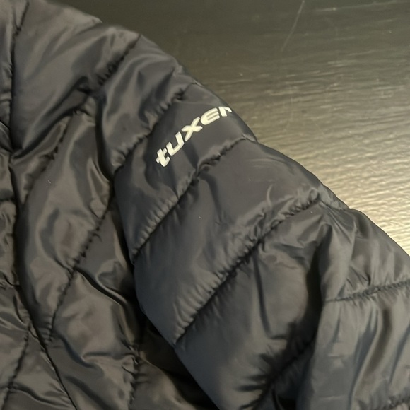 Tuxer Black Puffer Jacket with Hood - Picture 2 of 7
